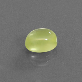 Prehnite Vert jaunâtre naturelle Coupe ovale, 2.36 ct, Transparent