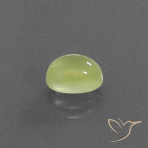 Préhnite Jaune clair naturelle ovale, 2.05 ct, Transparent / Translucide