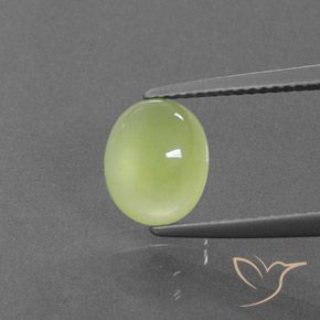 2.55ct Naturel Jaune citron léger Préhnite, ovale, Transparent / Translucide