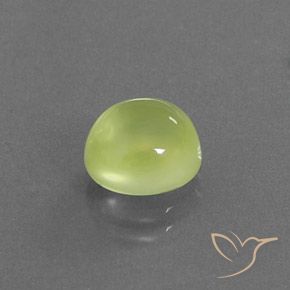 Préhnite Jaune clair naturelle ovale, 2.97 ct, Transparent / Translucide