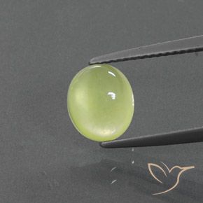 2.00ct Naturel Jaune clair Préhnite, ovale, Transparent / Translucide