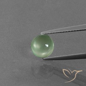 Prehnite Menthe verte naturelle Coupe roude, 1.81 ct, Transparent