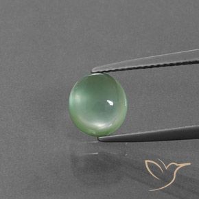 2.40ct Naturel Menthe légère Préhnite, ovale, Transparent