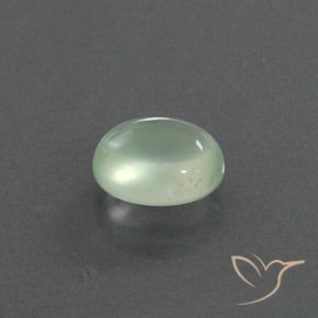 Préhnite Vert jaunâtre pâle naturelle ovale, 2.18 ct, Transparent
