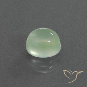 Préhnite Vert jaune léger naturelle ovale, 3.11 ct, Transparent / Translucide