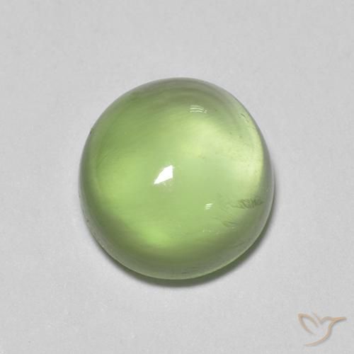 Préhnite vert naturelle coupe ovale, 2,08 ct, transparent