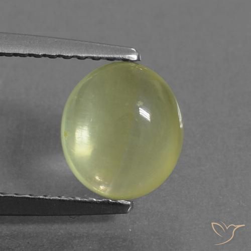 2.13ct Naturel Jaune verdâtre clair Préhnite, ovale, Transparent