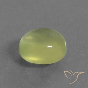 Préhnite Jaune verdâtre clair naturelle ovale, 2.13 ct, Transparent