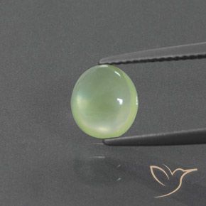1.76ct Naturel Vert lime pâle Préhnite, ovale, Transparent