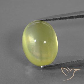 5.05ct Naturel Jaune clair Préhnite, ovale, Transparent / Translucide