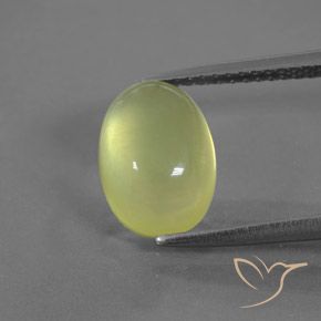 3.47ct Naturel Jaune verdâtre clair Préhnite, ovale, Transparent / Translucide