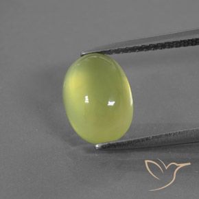 2.80ct Naturel Jaune verdâtre clair Préhnite, ovale, Transparent / Translucide