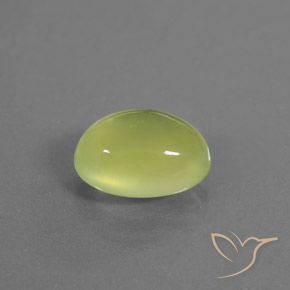 Préhnite Jaune verdâtre clair naturelle ovale, 2.80 ct, Transparent / Translucide