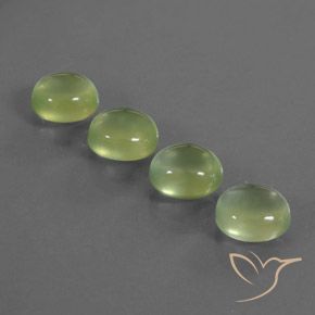 6.98ctw Naturel Vert citron Préhnite, ovale, Transparent