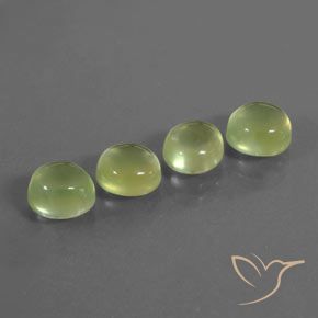 6.69ctw Naturel Jaune citron léger Préhnite, ovale, Transparent