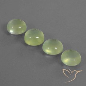 9.12ctw Naturel Vert moyen Préhnite, ovale, Transparent