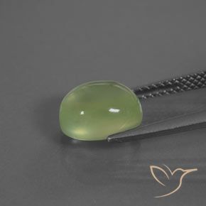 Préhnite Vert moyen naturelle ovale, 2.98 ct, Transparent