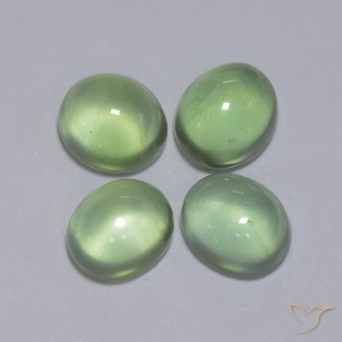 Shop natural 6.16ct Vert jaunâtre Préhnite gems, ovale, from Afrique du Sud at GemSelect. In stock, global shipping!