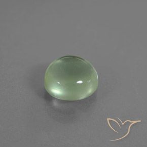 Préhnite Vert jaunâtre naturelle ovale, 1.93 ct, Transparent