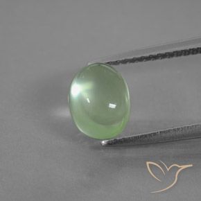 1.95ct Naturel Vert jaunâtre Préhnite, ovale, Transparent