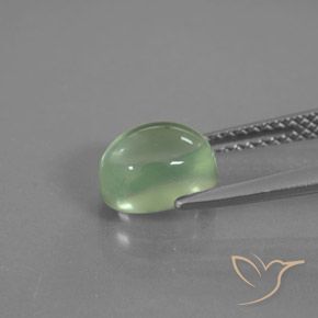 Préhnite Vert jaunâtre naturelle ovale, 1.95 ct, Transparent