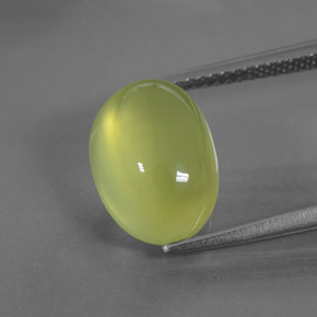 Préhnite vert naturelle transparent, 5,40 ct, transparent / translucide