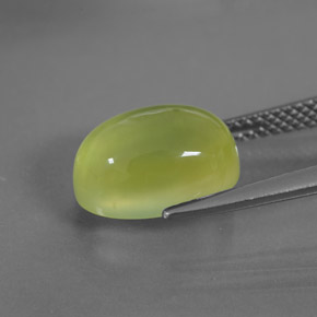 Préhnite vert naturelle transparent, 5,40 ct, transparent / translucide