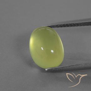 4.47ct Naturel Jaune clair Préhnite, ovale, Transparent / Translucide