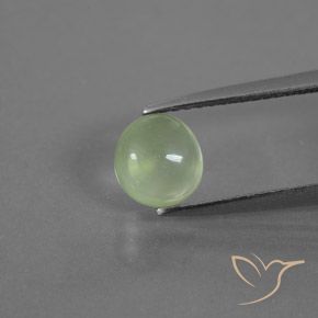 1.21ct Naturel Vert pâle Préhnite, ovale, Transparent