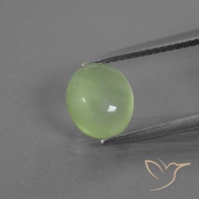 2.43ct Naturel Vert poire pâle Préhnite, ovale, Transparent / Translucide