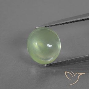 3.05ct Naturel Vert clair Préhnite, ovale, Transparent