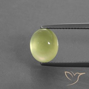 3.66ct Naturel Jaune clair Préhnite, ovale, Transparent / Translucide