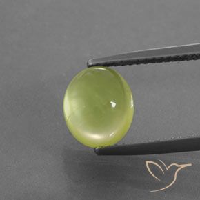 3.51ct Naturel Jaune citron léger Préhnite, ovale, Transparent / Translucide