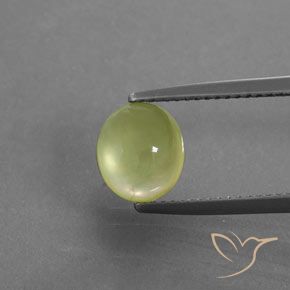 2.38ct Naturel Jaune verdâtre clair Préhnite, ovale, Transparent / Translucide