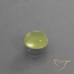 Préhnite Jaune verdâtre clair naturelle ovale, 2.38 ct, Transparent / Translucide