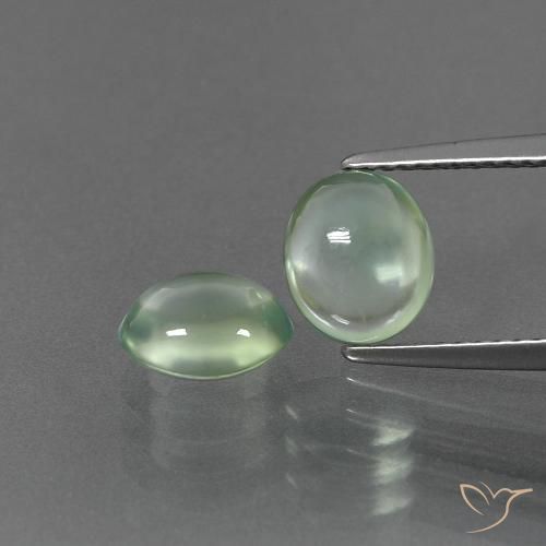 2.85ctw Naturel Vert clair Préhnite, ovale, Transparent