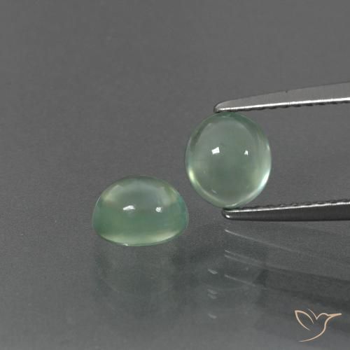 2.53ctw Naturel Menthe légère Préhnite, ovale, Transparent
