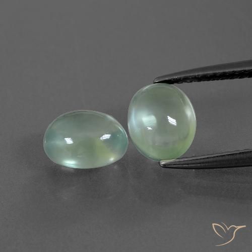 2.91ctw Naturel Vert menthe léger Préhnite, ovale, Transparent