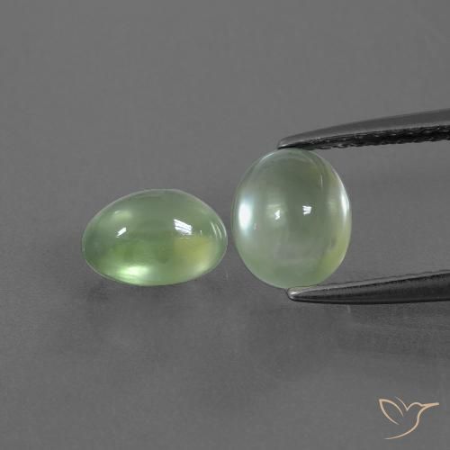 2.65ctw Naturel Vert jaune léger Préhnite, ovale, Transparent