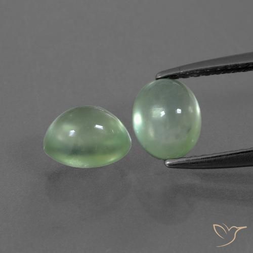 2.34ctw Naturel Vert jaunâtre Préhnite, ovale, Transparent