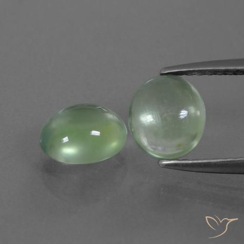 2.36ctw Naturel Vert clair Préhnite, ovale, Transparent