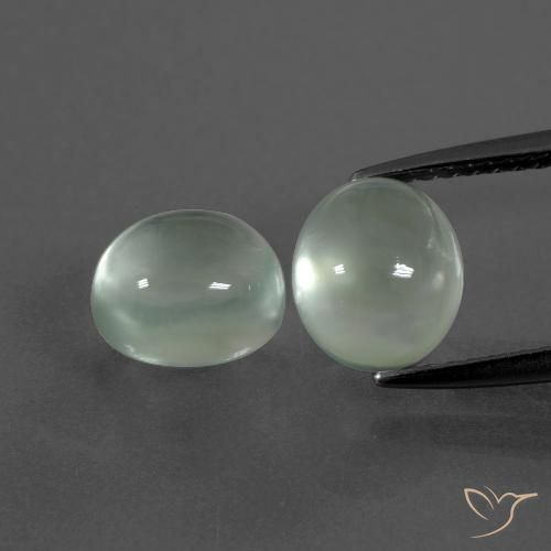 4.96ctw Naturel Vert jaune très clair Préhnite, ovale, Transparent