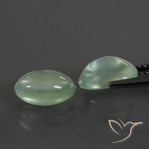 Shop natural 3.76ct Vert jaunâtre Préhnite gems, ovale, from Afrique du Sud at GemSelect. In stock, global shipping!
