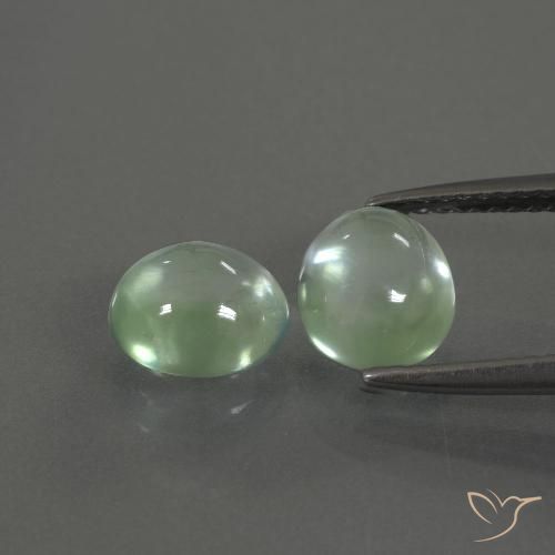 3.18ctw Naturel Vert jaune léger Préhnite, ovale, Transparent