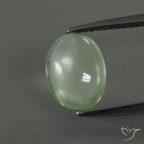 2.06ct Naturel Vert clair Préhnite, ovale, Transparent