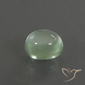 Préhnite Vert chaud naturelle ovale, 1.70 ct, Transparent