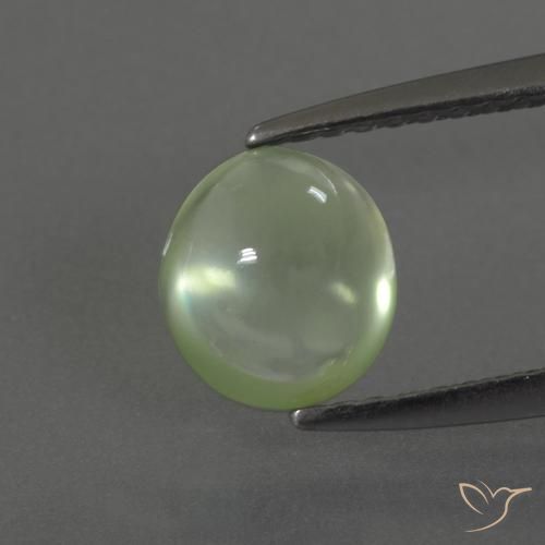 1.50ct Naturel Vert lime pâle Préhnite, ovale, Transparent