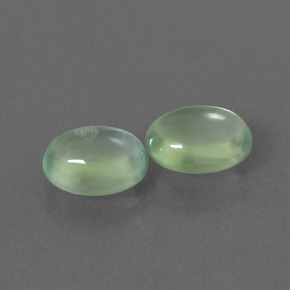 Achetez naturel ct Vert Prehnite gems, Coupe ovale, En provenance Afrique du Sud chez GemSelect. En stock, livraison internationale!