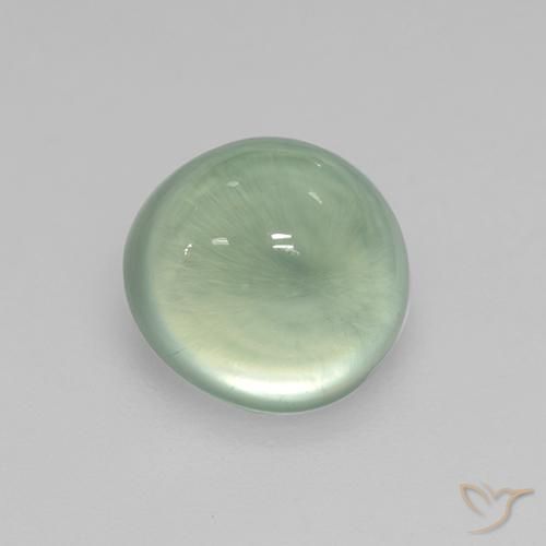 3.14ct Naturel Vert poire léger Préhnite, ovale, Transparent