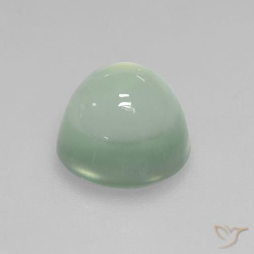 Préhnite Vert poire léger naturelle ovale, 3.14 ct, Transparent